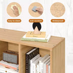 Hyleory Étagère Décorative de 80 cm, Bibliothèque, Étagère de Rangement à 3 Niveaux et 8 Modules avec 4 Pieds en Bois Massif