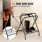 Support de selle pliable VEVOR, 71 x 48 x 95 cm, lot de 2 supports de selle autoportants pour chevaux, support de selle robuste en acier pour selles anglaises et western