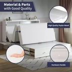Lit escamotable Mjkone Queen Size avec chargement USB, tiroir de rangement et matelas
