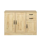 CLIHOME Buffet 3 Portes en Bois Moderne, Desserte d'Entrée, Console de Salle à Manger