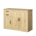 CLIHOME Buffet 3 Portes en Bois Moderne, Desserte d'Entrée, Console de Salle à Manger