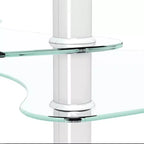 Table basse en verre Table basse ovale Table basse de salon moderne Table d'appoint avec plateau transparent/noir-ModernLuxe