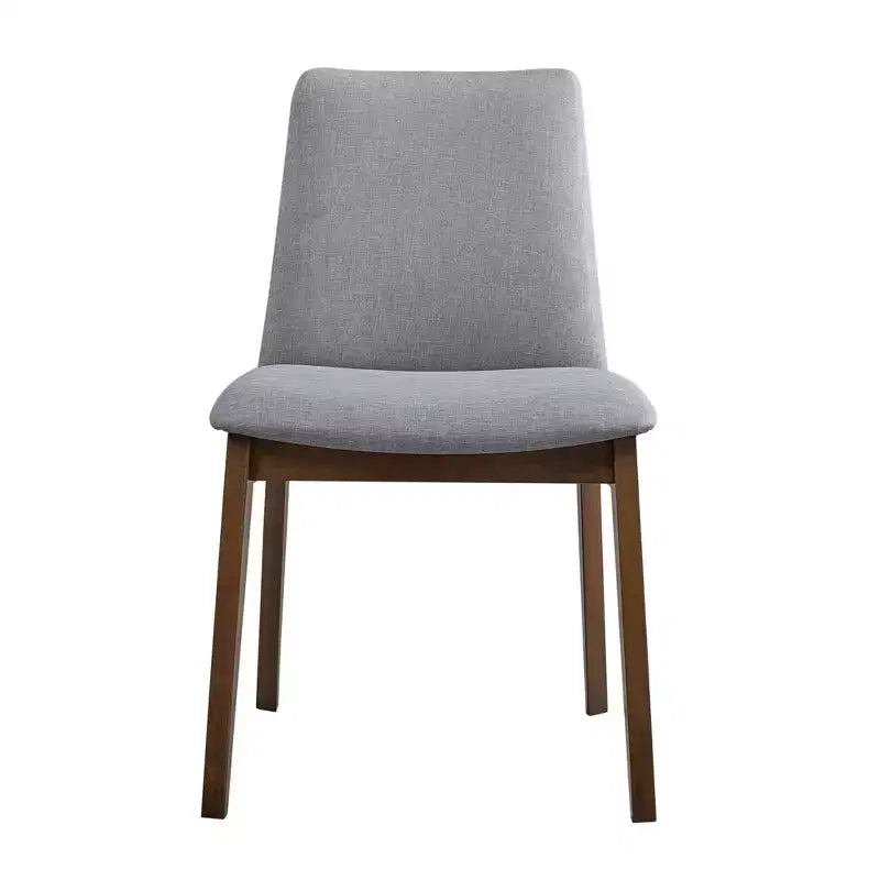 Chaise de salle à manger moderne en bois et tissu rembourré Lucia de GDFStudio (lot de 2)