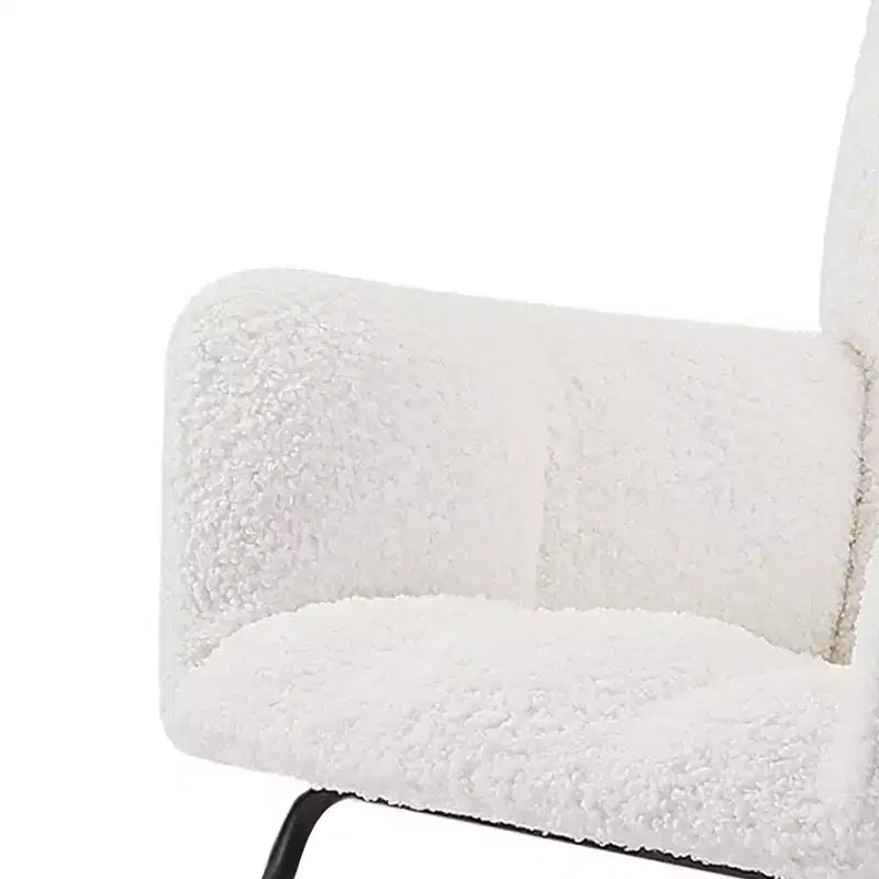 Fauteuil à bascule moderne Okak, fauteuil à bascule confortable à dossier haut pour salon, bureau, allaitement, lecture