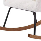Fauteuil à bascule moderne Okak, fauteuil à bascule confortable à dossier haut pour salon, bureau, allaitement, lecture