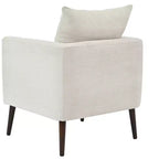 Fauteuils d'appoint Okak pour chambre à coucher, fauteuil rembourré moderne, fauteuil de salon en tissu de style Mid-Century, fauteuil de lecture confortable avec pieds en bois