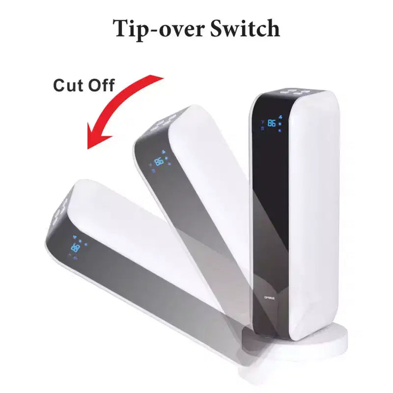 Chauffage tour oscillant Optimus de 17 po avec télécommande, affichage numérique de la température et réglage