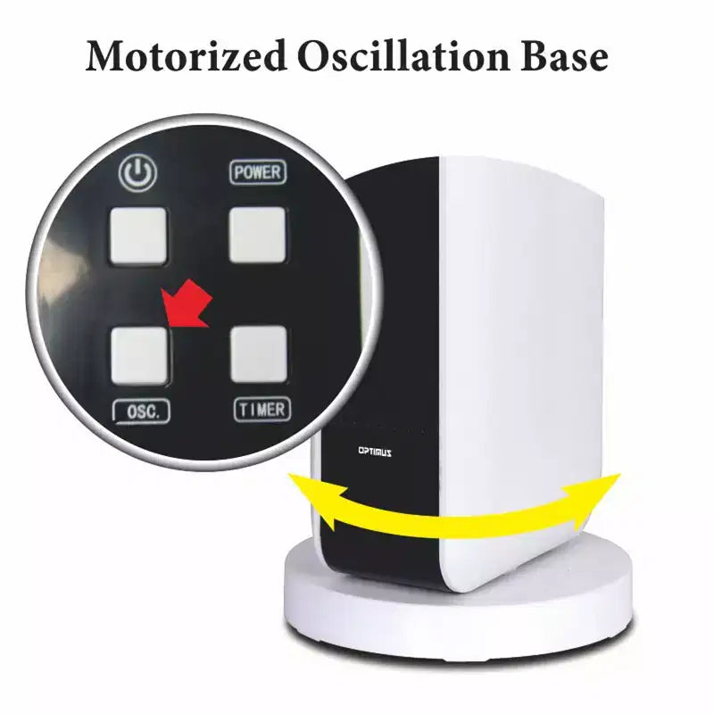Chauffage tour oscillant Optimus de 17 po avec télécommande, affichage numérique de la température et réglage