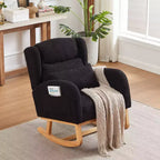 Okak Modern Accent Chair for Living Room, 27.2W Modern Accent High Backrest Lounge Arm Rocking Chair, Two Side Pocket