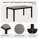 Ensemble de salle à manger 6 pièces avec banc et chaises, ensemble de table à manger pour 6 avec banc, ensemble de table à manger en bois pour cuisine, salle à manger