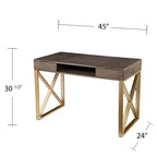Bardmont Bureau deux tons avec rangement - Gris - SEI