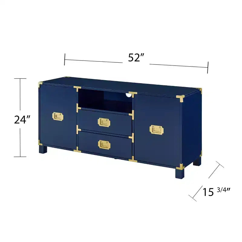Meuble TV de campagne - Bleu - SEI