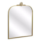 HomeRoots Miroir d'appoint en arc Art déco en métal doré 31