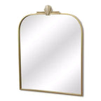 HomeRoots Miroir d'appoint en arc Art déco en métal doré 31