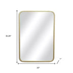 Miroir d'appoint HomeRoots 32 en métal doré avec perles