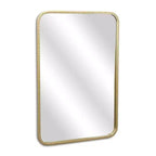 Miroir d'appoint HomeRoots 32 en métal doré avec perles