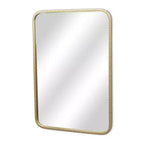 Miroir d'appoint HomeRoots 32 en métal doré avec perles