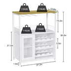 DobleePy Armoires de bar, armoires à vin, buffets, étagères réglables, adaptées aux petits meubles de bar dans les cuisines et les restaurants, couleur rétro