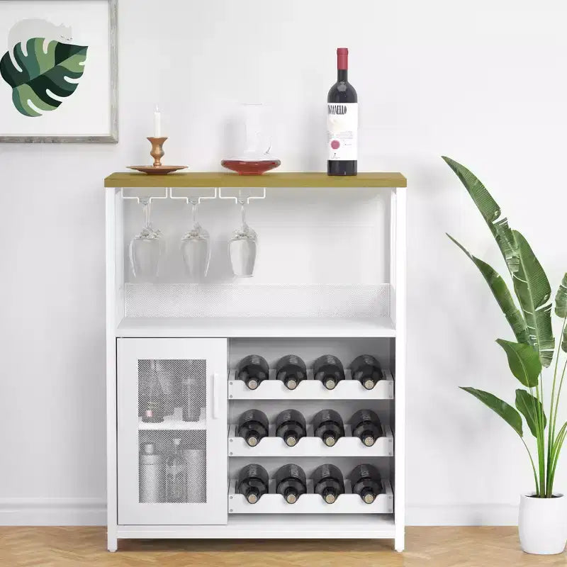 DobleePy Armoires de bar, armoires à vin, buffets, étagères réglables, adaptées aux petits meubles de bar dans les cuisines et les restaurants, couleur rétro