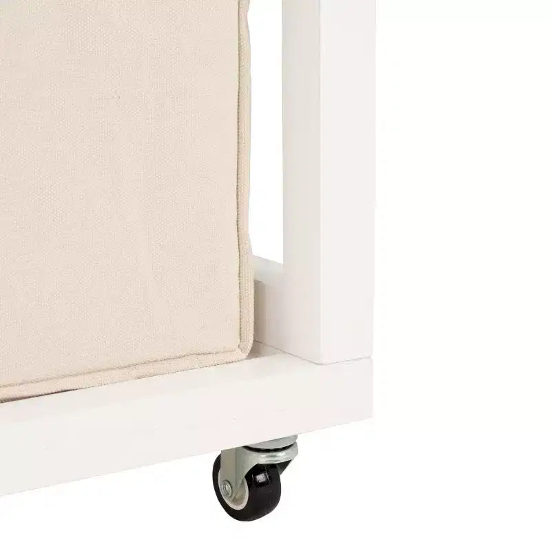 Panier à linge Leanna à roulettes - STG1900 - Blanc/Beige - Safavieh