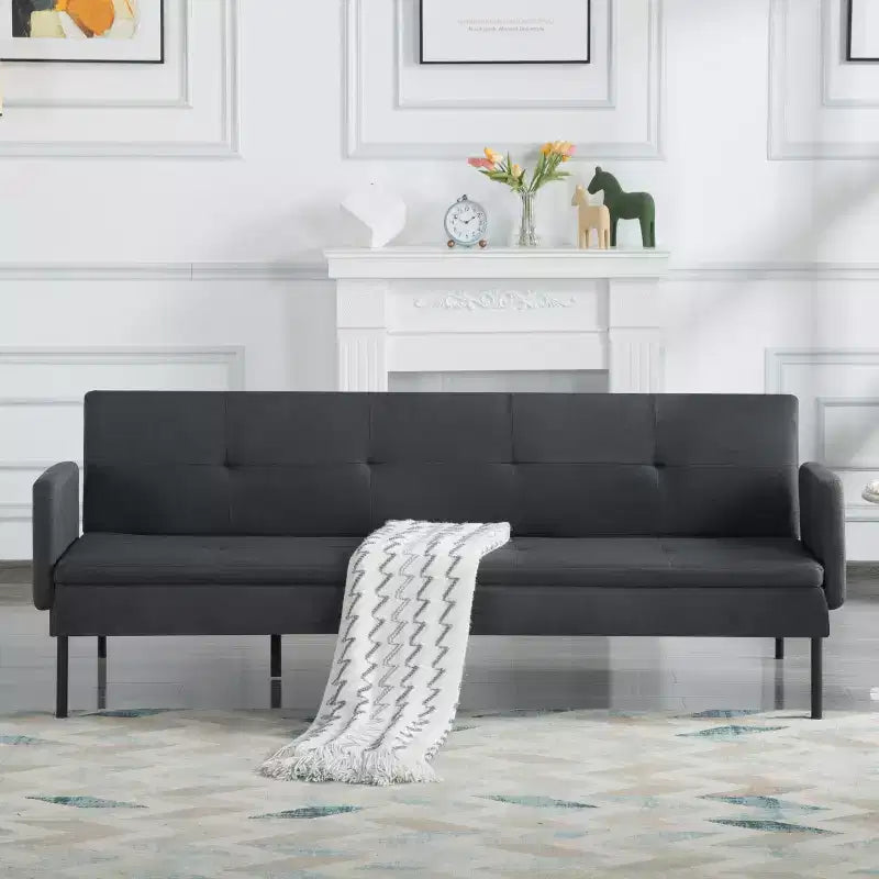 Canapé-lit futon convertible MAYEERTY 74.8 avec dossier réglable sur 5 positions