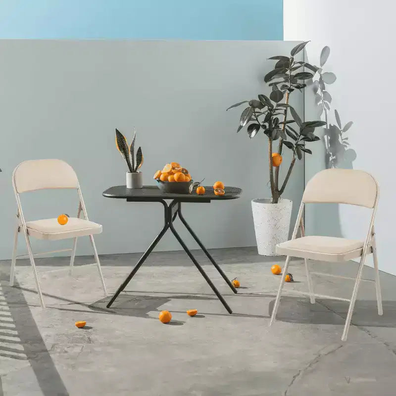 MAYEERTY Lot de 2 chaises pliantes en cuir pour la maison, le bureau ou les fêtes - Portables et confortables