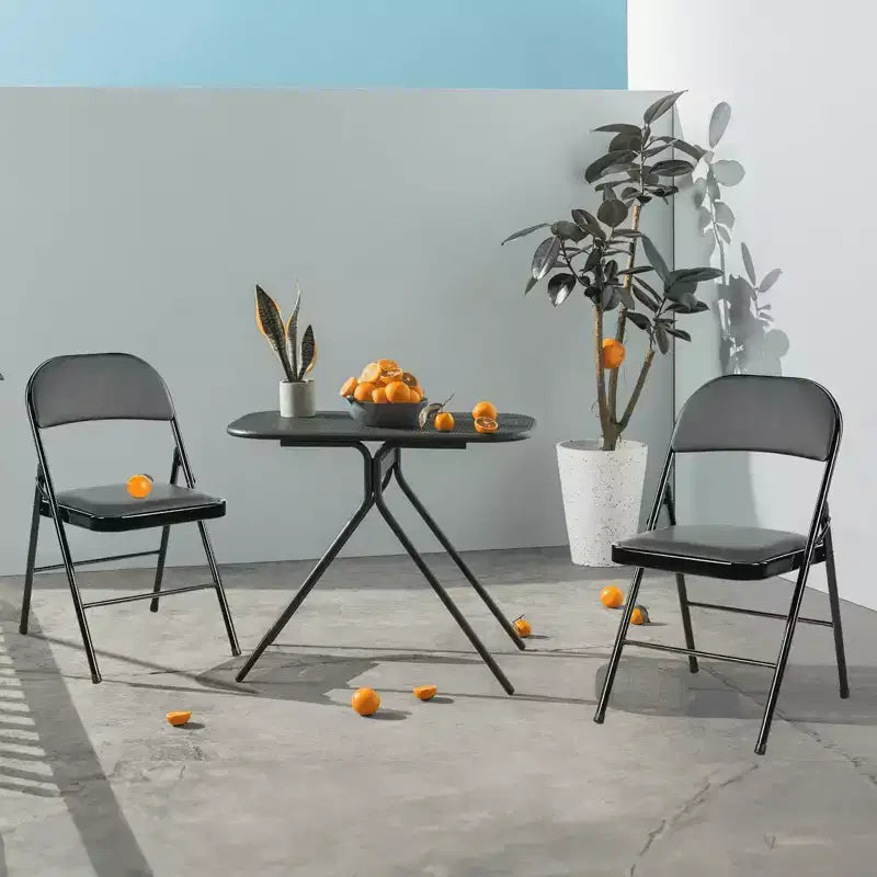 MAYEERTY Lot de 2 chaises pliantes en cuir pour la maison, le bureau ou les fêtes - Portables et confortables
