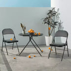 MAYEERTY Lot de 2 chaises pliantes en cuir pour la maison, le bureau ou les fêtes - Portables et confortables