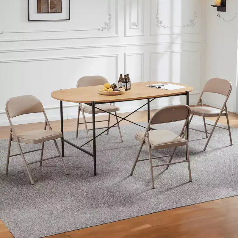 MAYEERTY Lot de 2 chaises pliantes en cuir pour la maison, le bureau ou les fêtes - Portables et confortables
