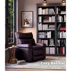 Fauteuil inclinable surdimensionné - Grand fauteuil inclinable manuel en similicuir PU pour adultes, fauteuil de relaxation au confort exceptionnel