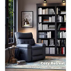 Fauteuil inclinable surdimensionné - Grand fauteuil inclinable manuel en similicuir PU pour adultes, fauteuil de relaxation au confort exceptionnel
