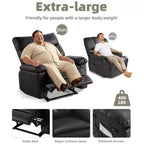 Fauteuil inclinable surdimensionné - Grand fauteuil inclinable manuel en similicuir PU pour adultes, fauteuil de relaxation au confort exceptionnel