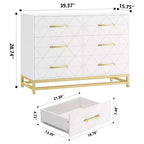 Commode de rangement Zstar à 6 tiroirs pour chambre, salon, couloir