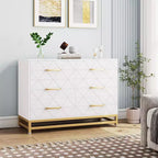 Commode de rangement Zstar à 6 tiroirs pour chambre, salon, couloir