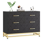 Commode de rangement Zstar à 6 tiroirs pour chambre, salon, couloir
