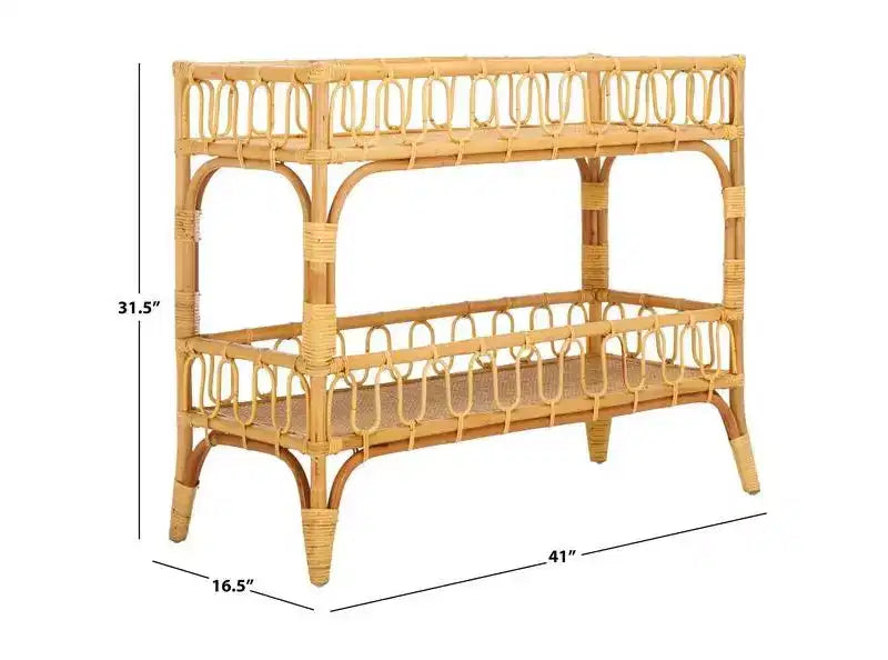 Console en rotin à 2 étages Isaiah - STG6509 - Safavieh