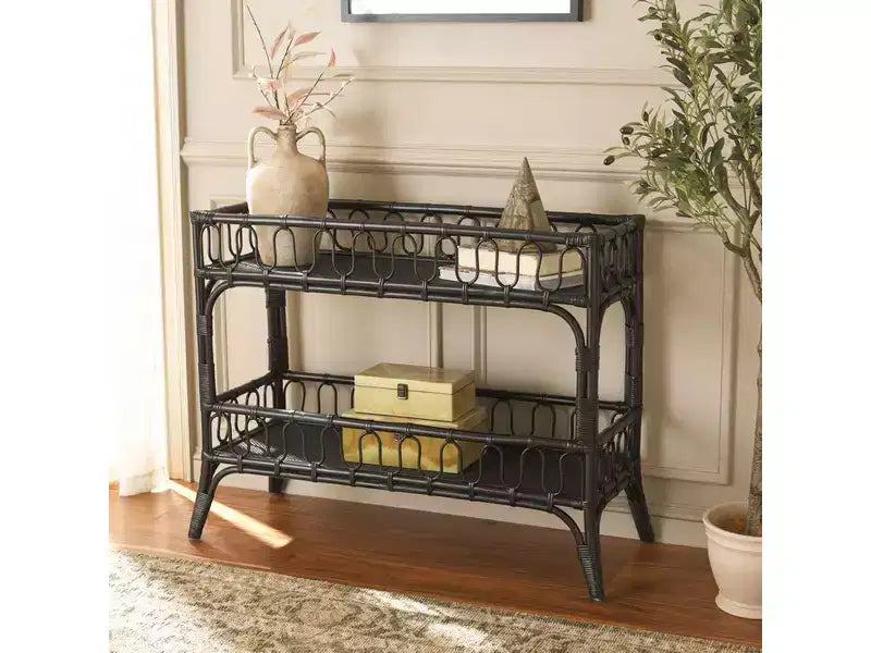 Console en rotin à 2 étages Isaiah - STG6509 - Safavieh
