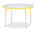Jonti-Craft Berries Adult Height Color Edge Round Table 42 x 42 in Yellow