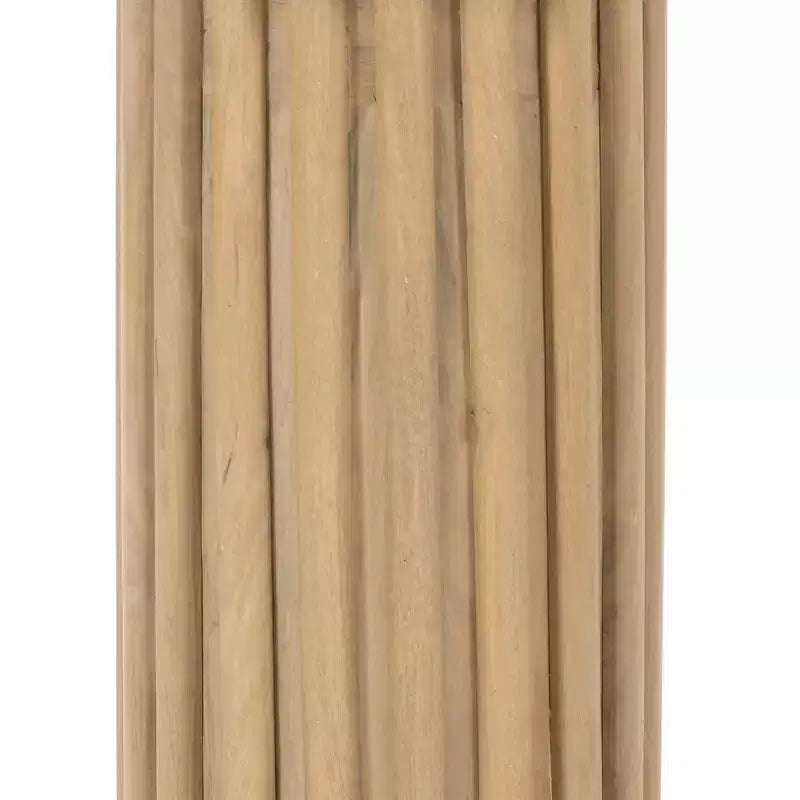 Table d'appoint Royal Hampton avec plateau rond de 20 pouces et base cannelée, en bois de manguier