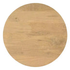 Table d'appoint Royal Hampton avec plateau rond de 20 pouces et base cannelée, en bois de manguier