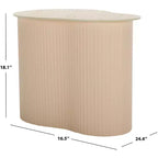 Table d'appoint moyenne en céramique MTP - ACC2910A - Céramique beige/beige - Safavieh