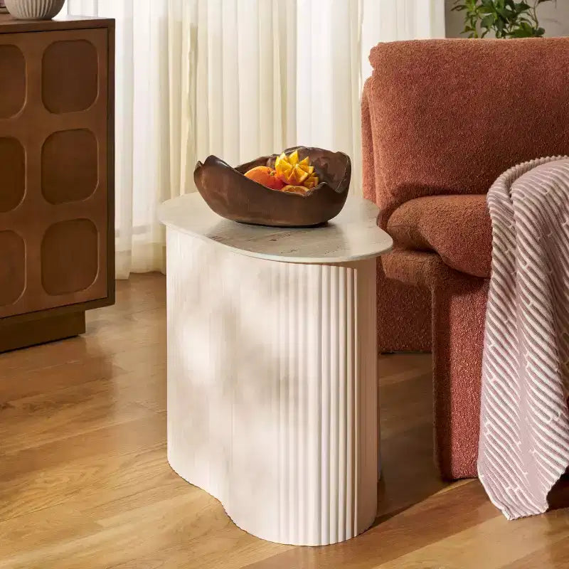 Table d'appoint moyenne en céramique MTP - ACC2910A - Céramique beige/beige - Safavieh
