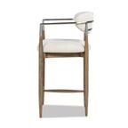 Jennifer Taylor Home Artemis Tabouret de comptoir rembourré 26 po en matériaux mélangés, Chenille blanc chaud