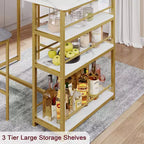 Lot de tabourets de bar, tabourets de bar rembourrés avec pieds en métal, repose-pieds et dossier, assise en PU, chaises hauteur cuisine