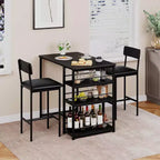 Lot de tabourets de bar, tabourets de bar rembourrés avec pieds en métal, repose-pieds et dossier, assise en PU, chaises hauteur cuisine