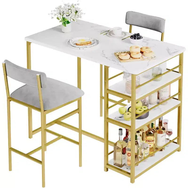 Lot de tabourets de bar, tabourets de bar rembourrés avec pieds en métal, repose-pieds et dossier, assise en PU, chaises hauteur cuisine