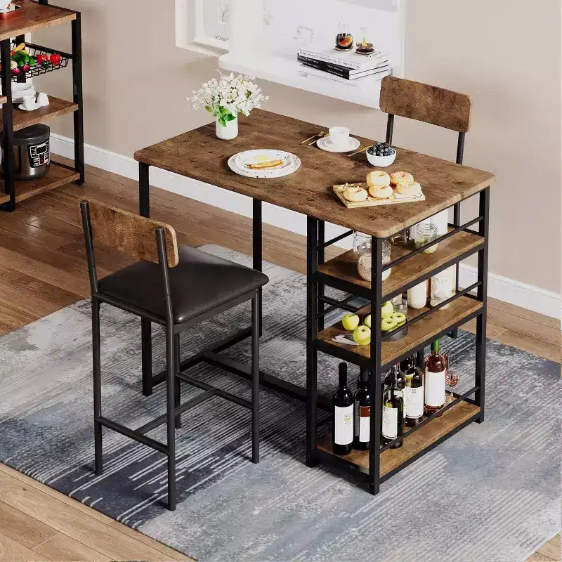 Lot de tabourets de bar, tabourets de bar rembourrés avec pieds en métal, repose-pieds et dossier, assise en PU, chaises hauteur cuisine