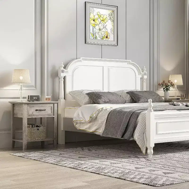 Table de chevet avec tiroir et 2 étagères de rangement, table d'appoint polyvalente pour chambre à coucher, salon, dortoir et petits espaces