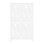 MAYEERTY Paravent intimité en fer motif oiseaux noirs de 117 cm, autoportant, pour intérieur et extérieur