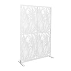 MAYEERTY Paravent intimité en fer motif oiseaux noirs de 117 cm, autoportant, pour intérieur et extérieur